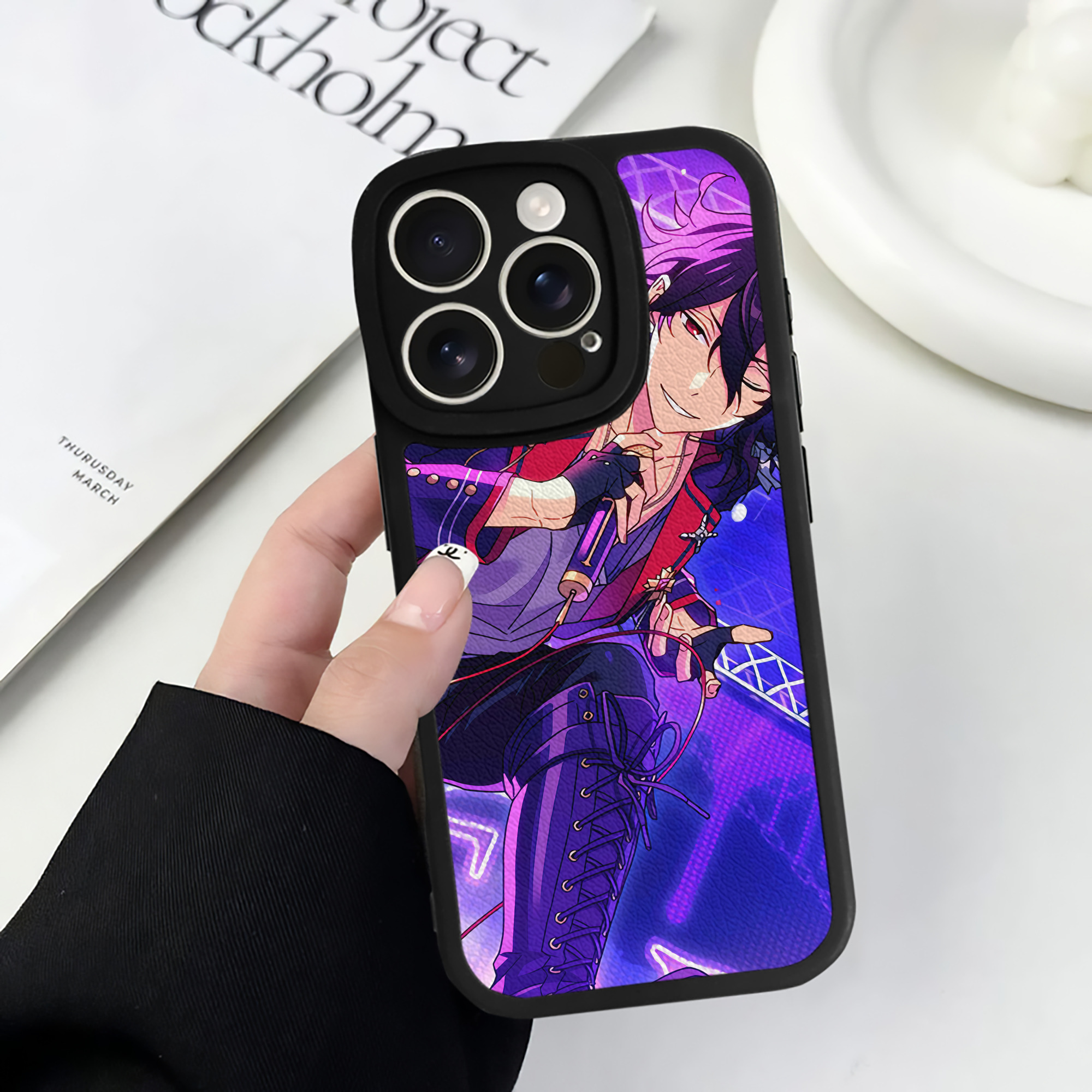 （画像用） あんさんぶるスターズ! Ensemble Stars 【iPhone 16シリーズ対応】シリコンスマホケース（レザー調） 材質：シリコン